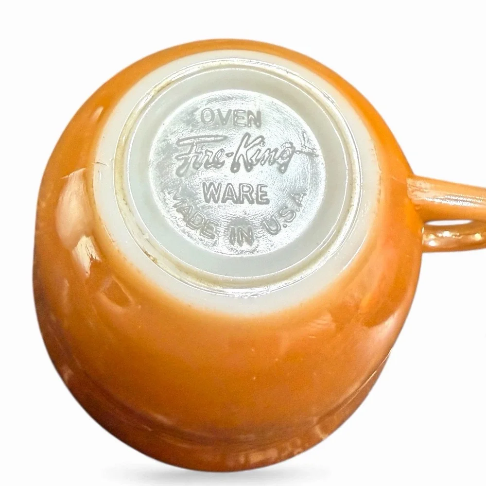 Oven Fire‎ King Ware Teacup Peach Mother-of-Pearl
